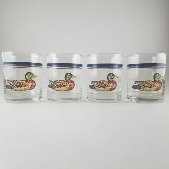 Vintage Corning Glassware Duck 4 - 12.5 oz Glasses - Picture 5 of 12
